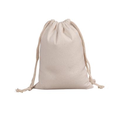 China Wholesale Reusable Custom Logo Cotton Canvas Drawstring Bag Cotton Suction 100% Twine Bags for sale