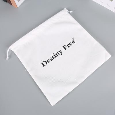 China Wholesale Cheap Custom Logo Small Handled Nonwoven Drawstring Bag For Gifts Packing for sale