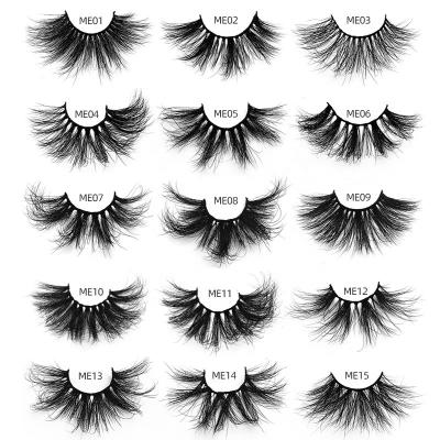 China Real Wholesale Handmade Dramatic Fluffy Sensitive 6D Mink Hair Eyelash Wispy from Lash Vendors 25mm Mink Fur Eyelash 100% for sale