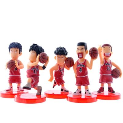 China Cute Cartoon Toy Economical Custom Logo Design PVC Toys Action Number Anime Basketball Player Figure for sale