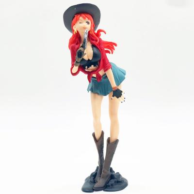 China Cartoon Toy One Piece Handsome Girl Cowboy Nami Customized Japanese Anime Model Toys Customized Anime Toys For Kid As Gift for sale