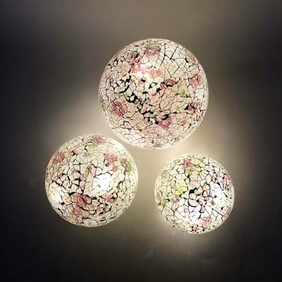 China Decorative Glass+plastic Inlay Pearly Mosaic Balls Available In All Sizes And Colors Home Decor for sale