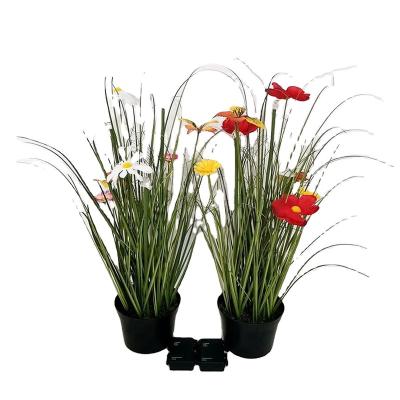 China High Quality Simple Garden Decoration Artificial Reed Plant Onion Grass In Pot for sale