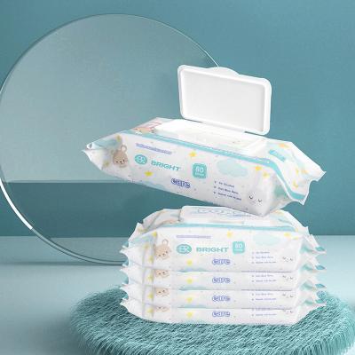 China Daily Life Cleansing 2021 Hot Trade Baby Sensitive Natural Water Wipes 80pcs For Daily Cleaning for sale