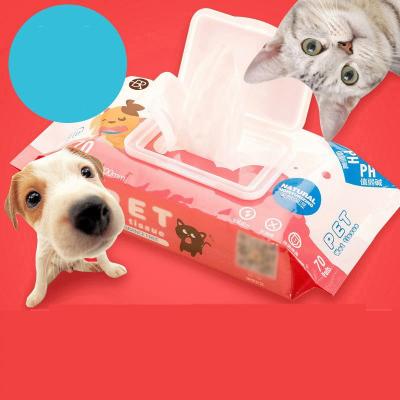 China Sustainable Eco Friendly 2022 Pet Cats Dog Eyes Cleaning Wipes 70 Pcs OEM Wet Wipes for sale