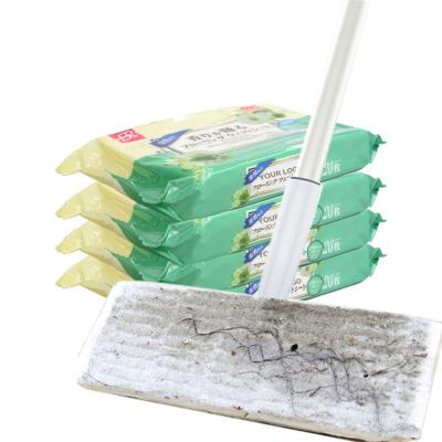 China Scent Household Organic Disposable Light Floor Cleaning Dust Cleaning Wet Wipes for sale