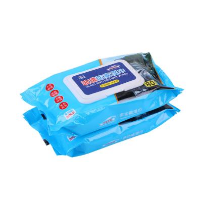 China Deep-cleaning Factory Sale Disposable Auto Glass Car Wet Cloths Directly Wet Cleaning Wipes 80 Sheets for sale