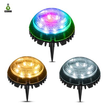 China Solar Buried Ground Lights Solar LANDSCAPE Landscape Lamp 8LEDs Outdoor Garden Led RGB Light Warm White for sale