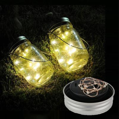 China Solar Powered Bottle Decoration String Christmas LED Fairy Lights for Mason Jar Lid Insert for sale