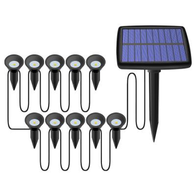 China Solr Powered / String Design Outdoor Solar String Lights Waterproof Solar Mini Ground Spike Light Pathway Stage Layout Spotlight for sale