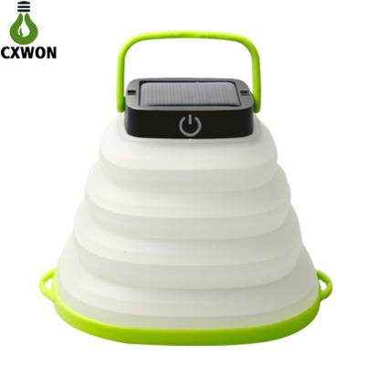 China Camping / Hiking 3 Mode Rechargeable Folding Portable Camping Equipment LED Solar Lantern for sale