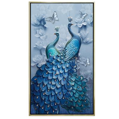 China 5D DIY Diamond Painting Wholesale Peacock Animal Classic Pattern Diamond Wall Mount Mosaic for sale