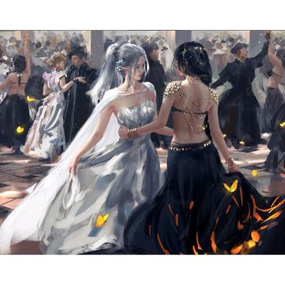 China Classic Princess Dancing Diy Custom Diamond Painting from 5D Diamond Painting Factory Cartoon Snow for sale