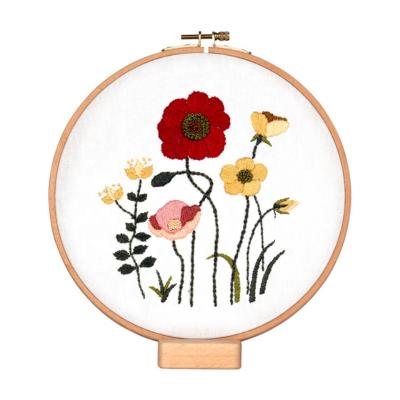 China Simple DIY Embroidery 3D Ethnic Flower Embroidered Craft Gift for sale