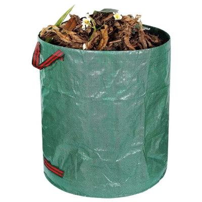 China Plastic Waterproof Pop Up Collapsible Waste Lawn Collection Garden Green Leaf Bag for sale