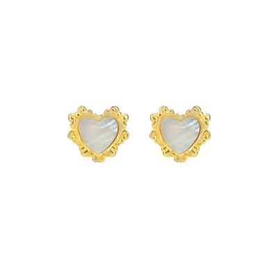 China TRENDY Natural Stud Earclip Design Jewelry Shell Heart Shape Earrings Original For Women Baroque Eardrop Gift 2022 New for sale