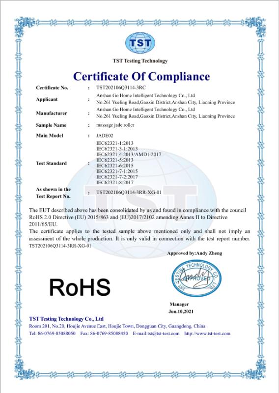 RoHS - Anshan Go Home Intelligent Technology Co., Ltd.