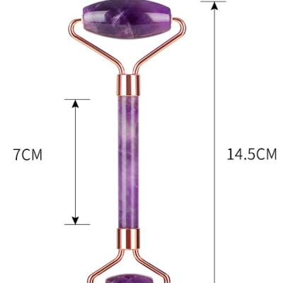 China Whitening 2021 hot sale amazon amethyst jade roller gua roller sha board facial massage jade roller face lift body work out 24 hours in stock for sale