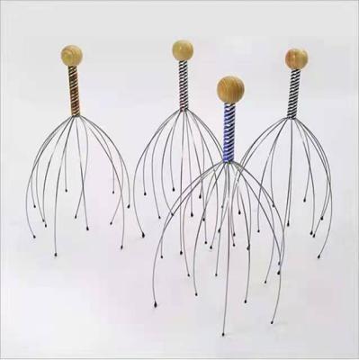 China Whitening Effort Handle Wooden Head Scalp Massager For Gog Adults for sale