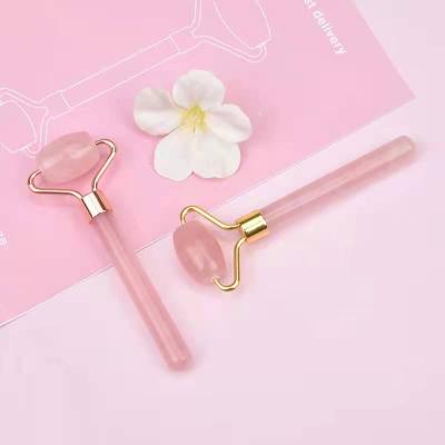 China Whitening Newcomers Choose Mini Rose Quartz Facial Round Jade Master Roller for Face and Eye for sale