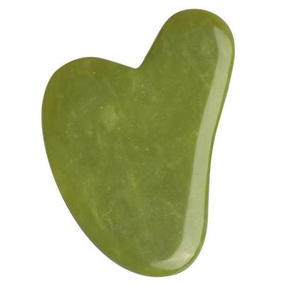 China Whitening Small Green Phoenix Heart Shape Guasha Board for sale