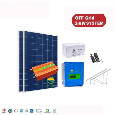 China Home 25 Years Warranty Solar System 3kw Off Grid Roof Rack Solar Home System for sale