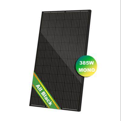 China Jingsun A grade solar power system grade all black 385w mono solar panel with 25 years warranty for sale