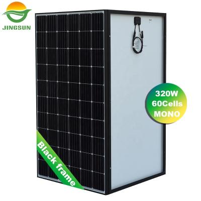 China Jingsun Power System Hot Sale 60cells 320w PV Solar Mono Solar Panel Black Frame for sale