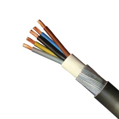 China Steel Wire Armored Cable Pure Copper Solid Stranded 16mm 25mm 35mm 5 Core SWA PVC Armored Power Cable for sale