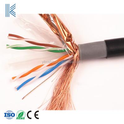 China High quality telecommunication cat6 sftp waterproof outdoor braided wired network cable for sale