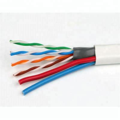 China Telecommunication UTP cable cat5e cat6 siamese lan cable with power cable for sale