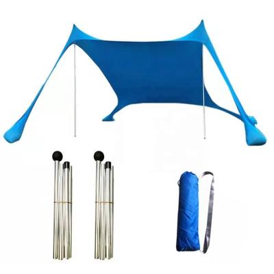 China Portable Foldable Beach Tent Sun Protection Pop Up Sunshade Sun Shelter Quick Set Up Lightweight Outdoor Shade Portable Set With Carry Bag for sale