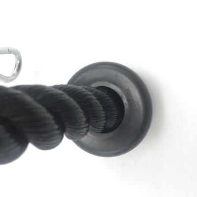 China Universal Fit Body Tricep Rope Pull Down Heavy Duty Nylon Rope 70cm/90cm Heavy Duty Black Color for sale