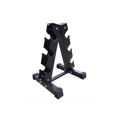 China DuoJiu Indoor Sports Dumbbell Rack 3 Row Weight Rack One Shaped Dumbbell Rack for sale