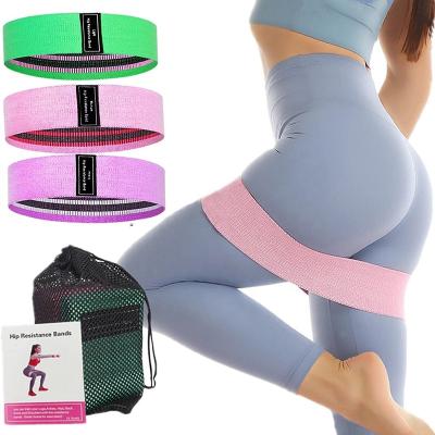 China High Elasticity 3 Resistance Glute Band Hip Resistance Bands Training Set 3 Levels Resistance for sale