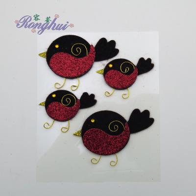 China Africa Cards Mini Favor Craft Embellishment Decoration Christmas Bird 3D Stickers for sale