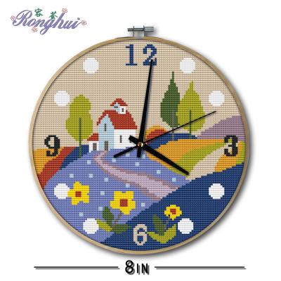 China China natural bamboo frame wooden embroidery hoop for clock cross stitch kits embroidery kit home diy needlepoint for sale