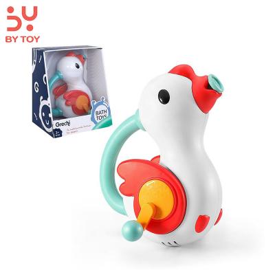 China Water Tool Summer Bathroom Spray Kids Playing In The Water Cartoon Swan Plastic Small Animal Hand Pot Fun Sprinkler Carry Juguet for sale