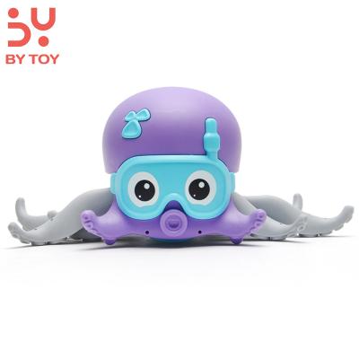 China Cute Diving Electric Pull Line Bathing Sea Animals Mirror Octopus Baby Bath Toys Water Tool Children's Bathroom Summer Spray Crawling Juguet for sale