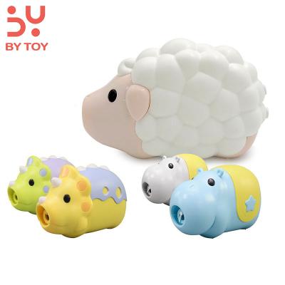 China Summer Outdoor Children's Mini Plastic Handheld Cartoon Sheep Bubble Machine Animal Play Toy Juguet for sale