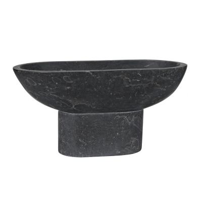 China Factory Wholesale Natural Black Eco-friendly Stone Decorative Nordic Marble Serving Tray For Dresser for sale