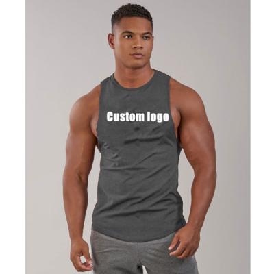 China Custom Logo Mens Anti-Shrink Private Label Running Gym Compression Tank Top Training Top Drop Shipping for sale