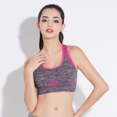 China LOW MOQ New Antibacterial Bra Panties Widen Strap Seamless Sports Bra Hollowed Out Back Bra for sale