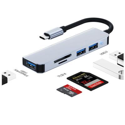 China High Speed ​​USB3.0 USB 3.0 Hub Aluminum 5 Port Slim Ultra Super Speed ​​5Gbps USB Adapter Compatible With MacBook for sale