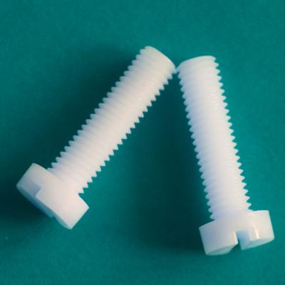 China Cheese Plastic Slotted Cheese Head Screws Polyamide Nylon PA66 Screw for sale