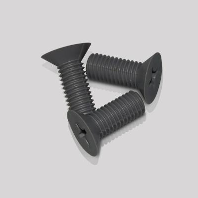 China Countersunk Cross Countersunk Head Polyvinylchloride PVC Screw Cross Flat Screw Plastic Screw for sale