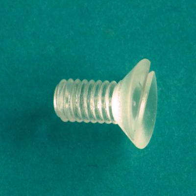 China PC Head Screw PC Plastic Slot Countersunk Clear Polycarbonate Plastic Screw for sale