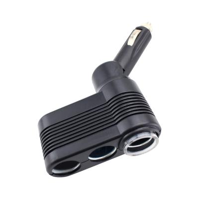 China Universal Car Adapter Splitter 12/24V 3 Way Car Charger Sockets With Automated Flexible Plug for sale