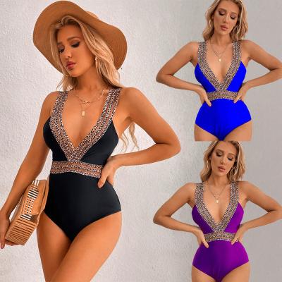 China Sexy Swimsuit Beach Bathing Swimsuits Women's Waisted One Piece Swimwear 2022 Plus Size Women Tops for sale