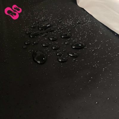 China Waterproof Black 100% Polyester Taffeta PA PU Fabric for sale